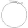 GD GOOD.designs Cavigliera con vere perle d'acqua dolce - Cavigliera perle impermeabile - Cavigliera regolabile da donna in oro, argento e oro rosa
