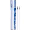 Idena 11372 - Penna a sfera in metallo, 2 pezzi, incl. 2 ricariche, colore nero, adatta per l'ufficio, la scuola e la casa
