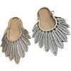 Generic ⊹⊱❁✿ ORECCHINI CON CORONA DI PIUME IN ARGENTO ✿❁⊰⊹ straordinari orecchini laterali