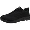 vejtmcc Scarpe antinfortunistiche da donna senza lacci, leggere, sportive, con punta in acciaio, comode, con cuscino d'aria, traspiranti, scarpe da lavoro, leggere, da corsa, colore nero, Nero , 40 EU