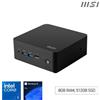 MSI Cubi NUC 1M i3 100U FS 8GB 512GB W11P Intel Core 3 DDR5-SDRAM SSD Windows 11