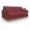 Divani.Store DIVANI STORE - Divano Letto Matrimoniale 200 cm in tessuto impermeabile - EDGAR Materasso 160x197 cm - Artigianale - Rosso