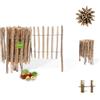 Floranica Recinzione in nocciolo con pali altezza 50 cm x ml distanza tra i listelli 8-10 recinzione da giardino in castagno bordatura per aiuole staccionata in legno steccato