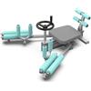 MAGIC SELECT Macchina per lo Stretching delle Gambe. Macchina per l'Estensione delle Gambe con Sedile e Schienale Imbottiti per Migliorare la Flessibilità Muscolare. Estensore per Gambe per Allenamento a Casa.