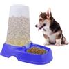GRIRIW Dispenser Automatico Per Cibo Per Animali Domestici Alimentatore Automatico Per Cani E Gatti Premium Blu Scuro Facile Da Pulire Per Brevi Assenze Da Casa