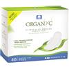 Organyc 100% cotone biologico certificato femminile assorbenti, assorbenti igienici 40 conteggi, flusso pesante, nuovo imballaggio di grandi dimensioni