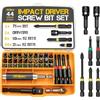 Hi-Spec Inserti per Avvitatore, Set Inserti Avvitatore a Percussione con Attacco Esagonale 1/4, Prolunga Flessibile, Bussole e Adattatore, in Custodia Compatta, 43 Pezzi