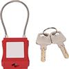Sonew Lockout Tagout Lock, Lucchetti con Cavo in Acciaio con Grillo da 85 Mm con 2 Chiavi per la Manutenzione delle Apparecchiature per Kit di Tag Out di Blocco Elettrico (Rosso)