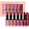 KARLOR Set di 6 rossetti opachi, rosa, palissandro, nudo, rosso, rosa, corallo, lunga durata 24 ore, idratanti e setosi, set regalo di rossetti