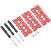 QUARKZMAN 3Pcs M2+ M.2 NGFF/NVME Length Extend Adapter 2230, 2242, 2260, 2280 Multipurpose SSD Extension Bracket Card Plate PCB Board for PC Computer Case Red