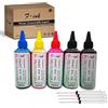 F-ink - Cartucce d'inchiostro 5 flaconi da 100 ml, compatibili con cartucce d'inchiostro Eps 405XL 603XL 502XL (2 nero, 1 ciano, 1 magenta, 1 giallo)