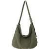 NSXIN Borsa a tracolla in tela da donna, borsa a tracolla, borsa in tessuto con tracolla regolabile, casual, per scuola, ufficio, lavoro, viaggi, gite, verde