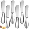 XTUDOU® 6 Pezzi Coltello Burro Formaggio, Coltelli Spalmatori In Acciaio Inox, Coltello Burro Piccolo, per Panna, Marmellata, Formaggio, Pasticceria (13,5 X 2,5 Cm)