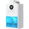 Vicloon Deumidificatore Casa 1L, Deumidificatore Portatile, Display LED, 30㎡ Dehumidifier Funzionamento silenziosa, Luce 7Colori, Timer, Modalità Sospensione, Spegnimento Automatico, Bagno, Armadio