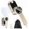 PKBD Ferro da Stiro 2 In 1 Portatile da Viaggio Stiratore Verticale Portatile 6 Modalità Intelligenti, Riscaldamento Rapido In 9s - 1200w Stiratrice Elettrica con Borsa Custodia (Oro-Bianco)