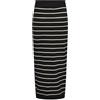 PIECES Pcjoy-Gonna a Maglia alla Caviglia, Nero/Strisce: Cloud Dancer, Small Donna