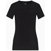 Armani Exchange Essential, Embroidered Logo Signature T-Shirt, Nero, XL Donna