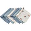 Jane Jané Pack di 6 Mussole Multiuso, Allattamento, Tessuto Naturale Cotone e Bambù, Antiacaro, 35 x 35 cm, Blu