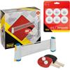 Idena 90958 - Set da ping pong con rete, due racchette e due palline, incl. 6 palline da ping pong di qualità 3 stelle, bianche, diametro 40 mm, facile da montare su tavoli