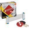 Idena 90957 - Set da ping pong con rete, due racchette e due palline, facile da montare su tavoli, perfetto per viaggi, vacanze o giardino
