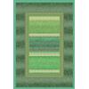 Bassetti MONREALE Plaid in 100% cotone, colore verde, V1, dimensioni: 135 x 190 cm - 9321941