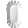 PAPSTAR | 250 Piatti Fondi di Carta Pure, Piatto Ovale, 10,5 cm x 20 cm x 3,5 cm, Colore Bianco, 250 piatti x 1 Confezione