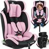 KIDIZ® Seggiolino auto per bambini Seggiolino per bambini | Seggiolino auto Guscio con sedile | 9 kg - 36 kg 1-12 anni | gruppo 1-2 -3 | universale | Classic Con Isofix