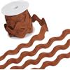 GORGECRAFT Rick Rack Trim per Cucire 30mm Ric Rac Ribbon Giant Jumbo RIC Rac 10 iarde di Natale Zig Zag Coffee Wave Bending Fringe Trim Tessuto Intrecciato Pizzo A Forma di S per Artigianato Fai Da Te