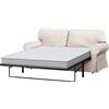 HomeTown Market Copridivano In Tessuto Resistente, Compatibile Con IKEA Ektorp Sofa. Divano Non Incluso (Letto Ektorp beige poliestere)