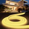 YOODI Striscia LED Bianco Caldo 2 Metri, Flessibile Led Strip Light 220V Tubo Tondo Tagliabile Luci Led Camera da Letto Strisce Led per Casa, Stanza, Giardino, Festa, Include Alimentatore