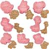 YeahBoom 8 Pezzi Tagliabiscotti,3D Pressable Formine per Biscotti,Tagliabiscotti 3D,Stampi Biscotti Plastica,Stampo Biscotti Natalizi per Decorare Biscotto Dolci Torta,Set Formine per Biscotti