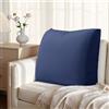 strusery Cuscino a cuneo di supporto per lo schienale del letto, cuscino da lettura per supporto per la schiena, perfetto per letto e divano, comodo cuscino da letto per seduto, velluto rimovibile (blu)