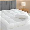 LOOMERIG Topper per materasso in microfibra di alta qualità, 10 cm, per letto king size, morbido e soffice, con cuciture a scatola per un maggiore comfort (king size, 150 x 200 cm)