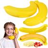 YiliYa 3 Pezzi Porta Banana, Custodia protettiva per banana, Cute Porta Banana Contenitore, Portatile Salva Banana, Scatola Protector Banane per Scatole Pranzo, Frutta Contenitore per Esterno Viaggi (Giallo)
