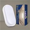 Letlit LED Plafoniera da Esterno, 12W 1200LM Applique da Parete Interno, IP54 Lampada Led Soffitto Ovale Luci, Bianco Neutro 4000K Applique Bagno Luce per Balcone Scale Corridoio Garage, 1 Pezzo