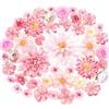 MOTONG 50 PCS Fiori Finti per Decorazioni Fiori per Torte Fiorellini Finti per Decorazioni Testa di Fiore Finta per Bomboniere Cimitero Rose Finte Margherite Ghirlanda Decorazioni Primavera Rosa