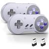 miadore Wireless USB SNES Controller per Windows PC/Laptop/OS MAC/Raspberry PI/Switch/Swith Online (2-Pack, viola)