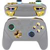 eXtremeRate Pulsanti Luminosi Multicolori per Nintendo Switch Pro,Levette Analogiche D-pad Tasti ABXY ZR ZL L R Trigger DTFS LED Kit per NS Switch Pro Controller(Senza Joycon)-Oro Cromo