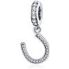 Eusense Charm Ferro di Cavallo Argento 925 Sterling Compatibile con Pandora Braccialetti Europeo Regalo Portafortuna per Lei, Lui o Ragazza