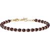COAI Bracciale da Donna in Pietre Naturali, Bracciale di Perline di Granato Rosso da Donna