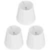HERCHR Set di 3 Paralumi, Paralume con Clip, Paralumi Piccoli, Paralumi Per Lampadari, Paralume in Tessuto Cilindrico Per Lampada da Terra E Lampada da Tavolo, 4,7x4,3x3,3 Pollici(Bianco)