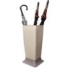 PALUPLUS Portaombrelli alto in Plastica, Misura 25x25x55 cm, cesta con Base Stabile color Tortora e vaschetta Racogli Goccia, per interno ed esterno, Made in Italy -2014F (Travertino)