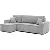 IDOHOME 244x145 Divano Angolare 3 Posti con Contenitore - Funzione Letto (200x125) - Divano Letto Angolare con Penisola Reversibile in Velluto a Coste