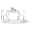 PAZZO DESIGN Tavolo Fisso Massimo, Tavolino Da Bar, Tavolo Da Ristorante, 80 x 80 x 75 cm, Bianco Frassinato, Base Bianca - id_2110