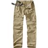Jessie Kidden Pantaloni da trekking convertibili da uomo, ad asciugatura rapida, leggeri, con cerniera, per pesca all'aperto, safari, #225 kaki-34, 225 # Cachi, 50