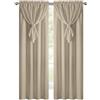 Achim Home Decor - Tenda a pannello per finestra con mantovana a goccia, larghezza 107 cm, lunghezza 84 cm, tasca per asta da 5,1 cm, colore: tortora