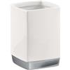 Gedy Lucy portaspazzolini, Ceramica, Bianco, 7,3 x 7,3 x 10,3