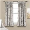 Lush Decor Riley - Tenda per finestra, 160 x 137 cm, colore: grigio chiaro