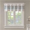 Madison Park Dawn Stampato e Pieced Rod Pocket Valance Blu 127 x 45,7 cm