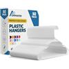 Lifemaster 50 grucce appendiabiti in plastica per uso quotidiano per vestiti, leggere, resistenti, con scanalature per le spalle, salvaspazio, grucce per lavanderia